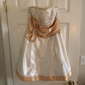White and gold dress